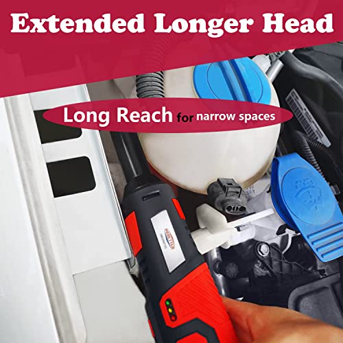 Electric Ratchet Wrench 3/8 Cordless Ratchet Wrench Set, Extended 55 N·m Battery Powered Ratchet Tool With 1 Hand Tool, 7 Sockets, 2 Screwdrivers, 1 Extender, 1/4" Adapter Dobetter-Dbcrw12L #TOP1