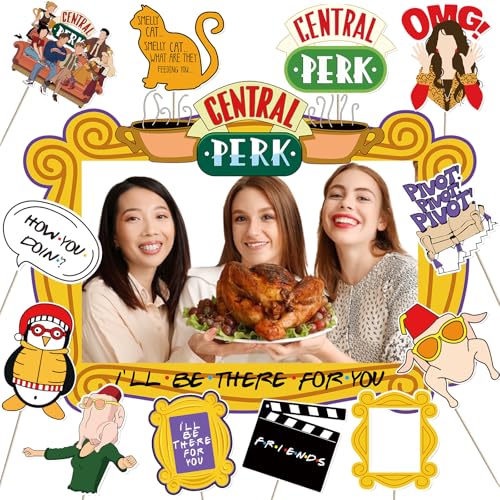 13Pcs Friends Themed Party Decorations Photo Booth Props Friends Party Decorations Friends TV Show Decorations Friends Bachelorette Party Decor Friends Party Supplies