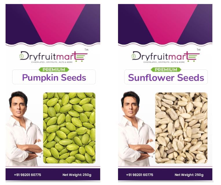 Image of Dryfruit Mart | Pumpkin Seeds 250g | High Protein, Rich in Magnesium & Fiber, Supports Heart Health & Immunity, Healthy Snack. (Pack Of 2)