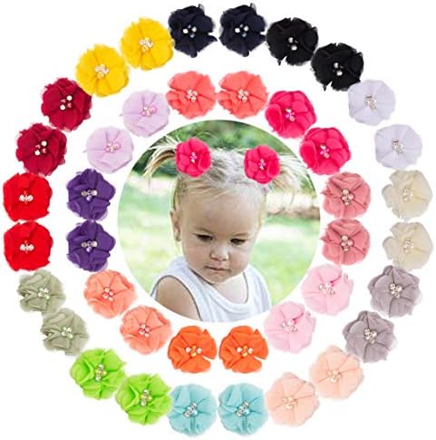 VINOBOW 40Piece Flower Hair Clip For Girls Hair Accessories For Baby Children Kids Infants