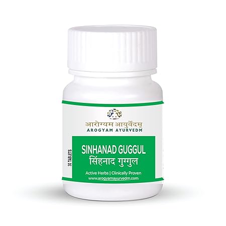 Arogyam Ayurvedm Singhnad Guggulu Supports Bones & Joints wellness | Arogyam Ayurvedm Pack of 30 Capsule