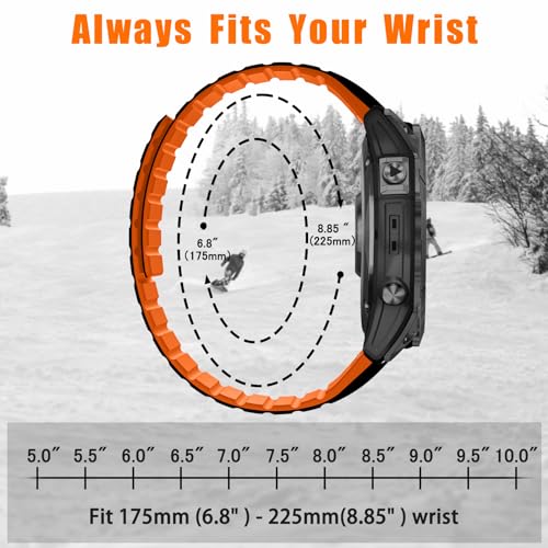 HaruYo QuickFit 22 mm Magnetic Nylon Watch Strap for Garmin Fenix 8 47 mm/Garmin Fenix E 47 mm/Garmin quatix 7 Pro 47mm/ MARQ Athlete/Golfer/Commander (Gen 2) /Fenix 7 Pro Solar/7 - Image 4