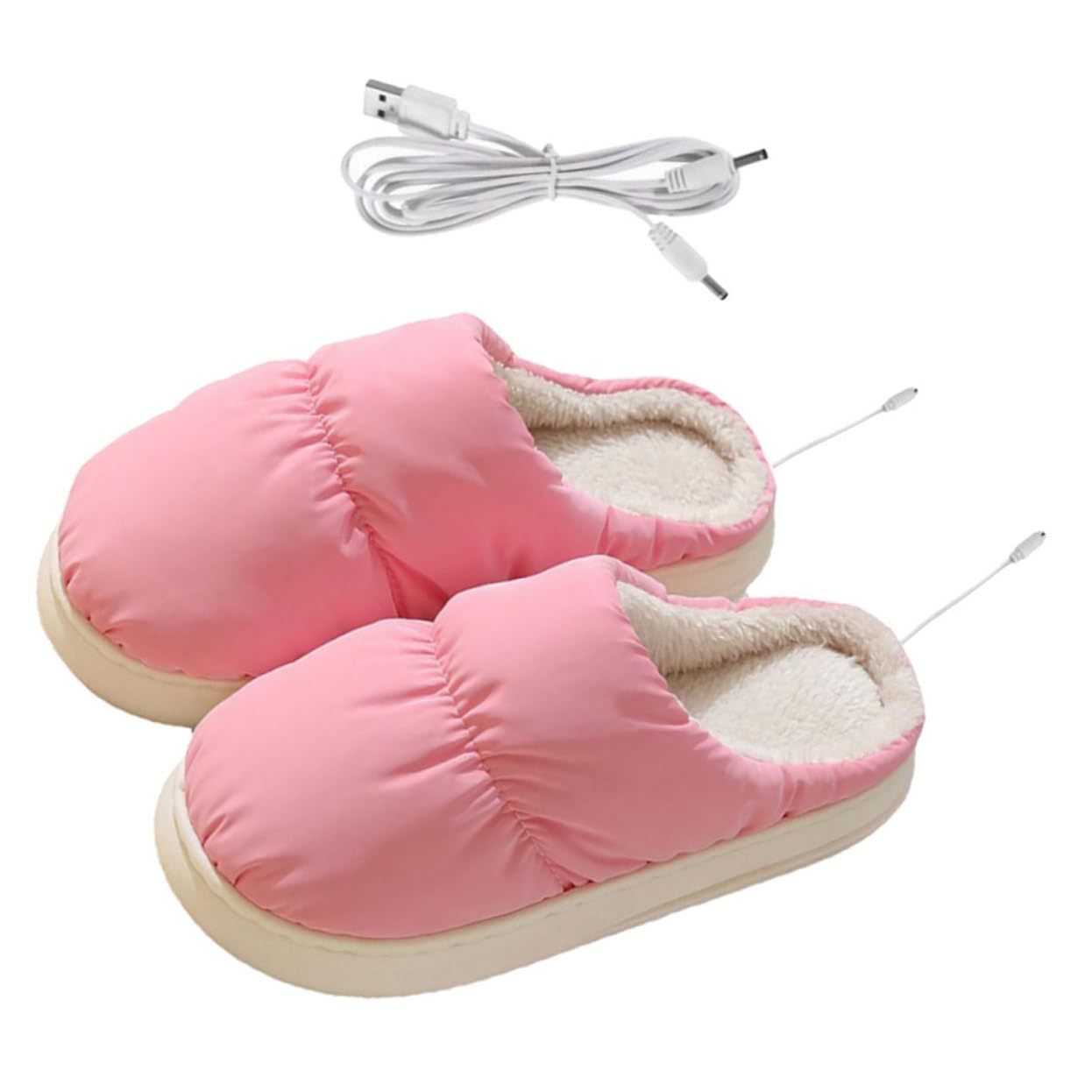 Pantoufles chauffantes USB contre les pieds froids à l'intérieur en hiver - 8