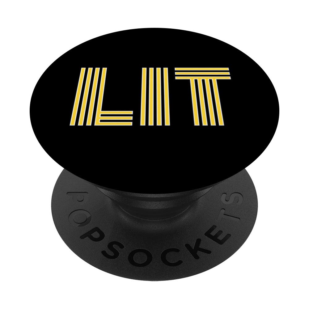 LIT Gift Trendy Fun Quote Black With Yellow Letters