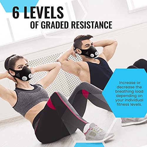 Training Mask 2.0 [Original Black Medium] Elevation Training Mask, Fitness Mask, Workout Mask, Running Mask, Breathing Mask, Resistance Mask, Elevation Mask, Cardio Mask, Endurance Mask For Fitness #TOP2