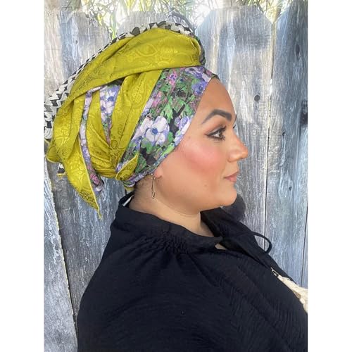 Israeli Harmonia 3-in-1 Headwrap for Women, Chic Head Scarf, Elegant Chemo Headwear, Hijab Cover3