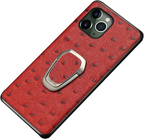Étui iPhone 14 Pro cuir rouge coque silicone mince antichoc aimantée