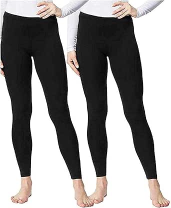Pantalón térmico de 32 grados para mujer, capa base, paquete de 2