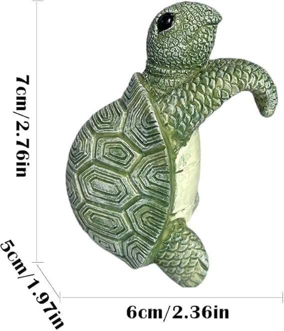 Image of The Decorshed Cute Climbing Tortoise Flower Pot Hugger Figurines Resin Hanging Turtle Statue Planter Pot Decorations for Home Garden Fence Balcony Patio Lawn Yard Ornaments(Pack of 1)