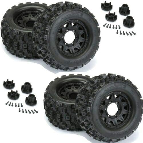 4 Pro-Line 10125-10 Badlands MX28 2.8" Mounted Tires/Wheels trtaxxas Stampede 4x4 Ruslter