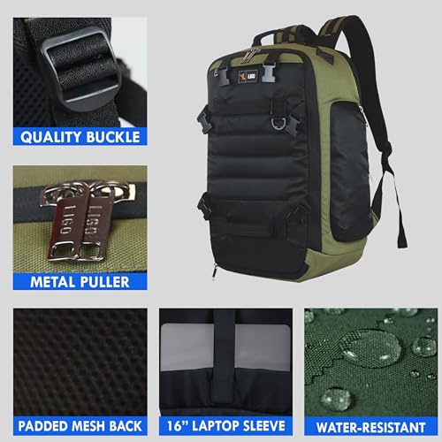 Image of Ligo Water Resistant Hammer Travel Laptop Bag | Motorcycle Backpack Bag for Men | Riding Backpack for Men and Women