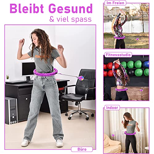 HuaMulan Smart Hula Hoop, Smart Hula Hoop Reifen Erwachsen & Anfänger, Smart Fitness Reifen mit Zähler, 24 Einstellbare… – Bild 6