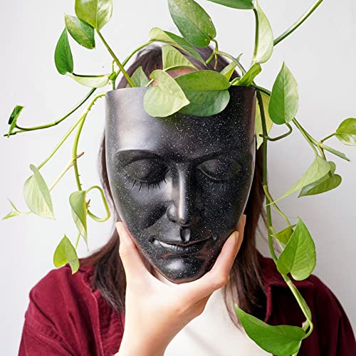 Jofamy Head Planter Wall Mounted, 6.6 Inch Resin Face Wall Planter Wall Vase For Flower Plant Pot With Drainage Suitable For Home Decor Planter Gifts #TOP3