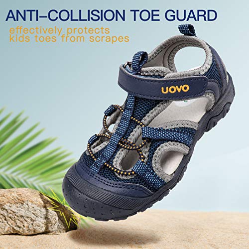 Image of UOVO Boys Sandals Kids Sandals Hiking Athletic Closed-Toe Beach Summer Sandals for Boys Quick-Drying