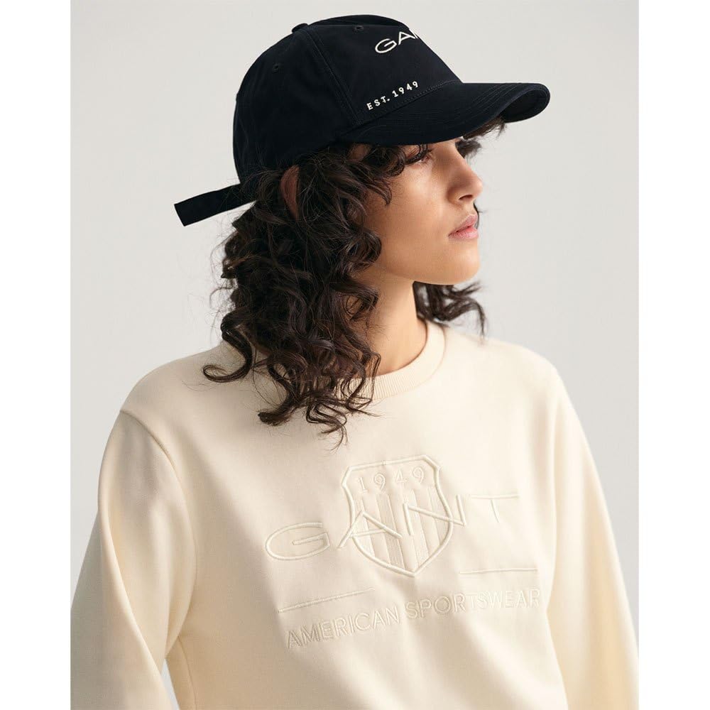GANT Reg Tonal Shield - Sudadera con Cuello En C Sudadera Hombre (Pack de 1)
