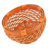 Panier de rangement : le panier à collation est fabriqué en rotin qui présente un aspect naturel et , offrant une option décorative pour la maison, paniers en rotin