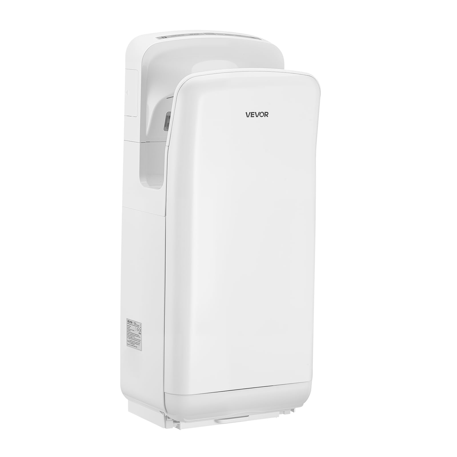 VEVOR Secador de Manos Eléctrico 1950W 19000 RPM Filtro HEPA Flujo de Aire Doble Cara 100 m/s Sensor Infrarrojo Blanco