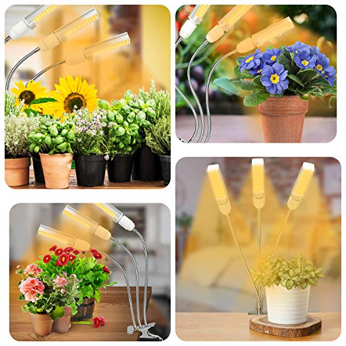 Grow Light, Ankace Full Spectrum Grow Lamp, Tri Head Gooseneck Plant Lights for Indoor Plants with Replaceable Bulb - Thumbnail 4