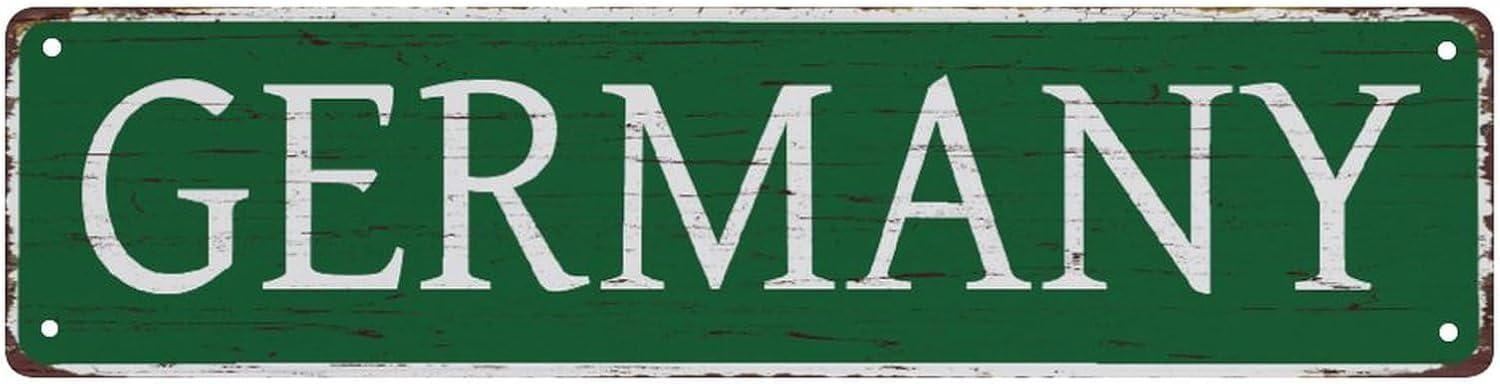 Peiyeety A003 Vintage Metal Tin Sign Decorative Wall Artany Themed Sign, Rustic Style, Durable Waterproof Rustproof, For Home, Country Decor, Travel, Easy To Mount, 4X16 Inch