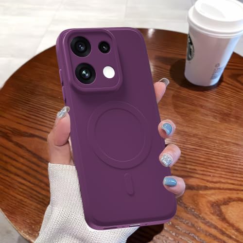 Image of Pikkme Back Cover for Oppo Reno16 Pro 5G Soft Matte Silicone Mag-Safe Design (Mag-Safe Not Support) Camera Protection | Slim Fit Bumper Cover (Purple)