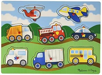 Misc. Vehicles Peg Puzzle - 8 Pieces Book