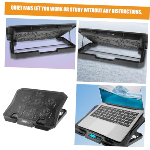 Base para laptop con enfriamiento y 6 ventiladores silenciosos miniatura 5