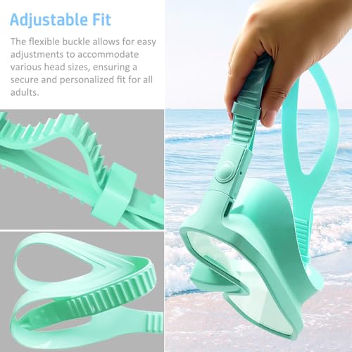 Set de Snorkel para Adultos KLERICER con Máscara Ajustable y Vidrio Templado Anti-Niebla 180° miniatura 3