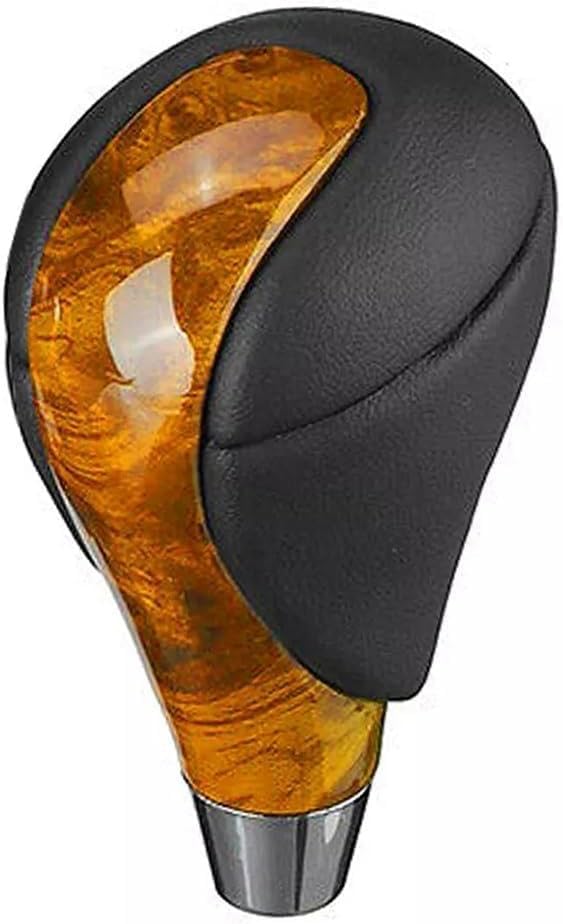 Shifter Head Transmission Car Gear Shifter Automatic Gear Knob PU Leather Direct Replacement Easy Installation Car Interior Upgrade(Carbon fiber)