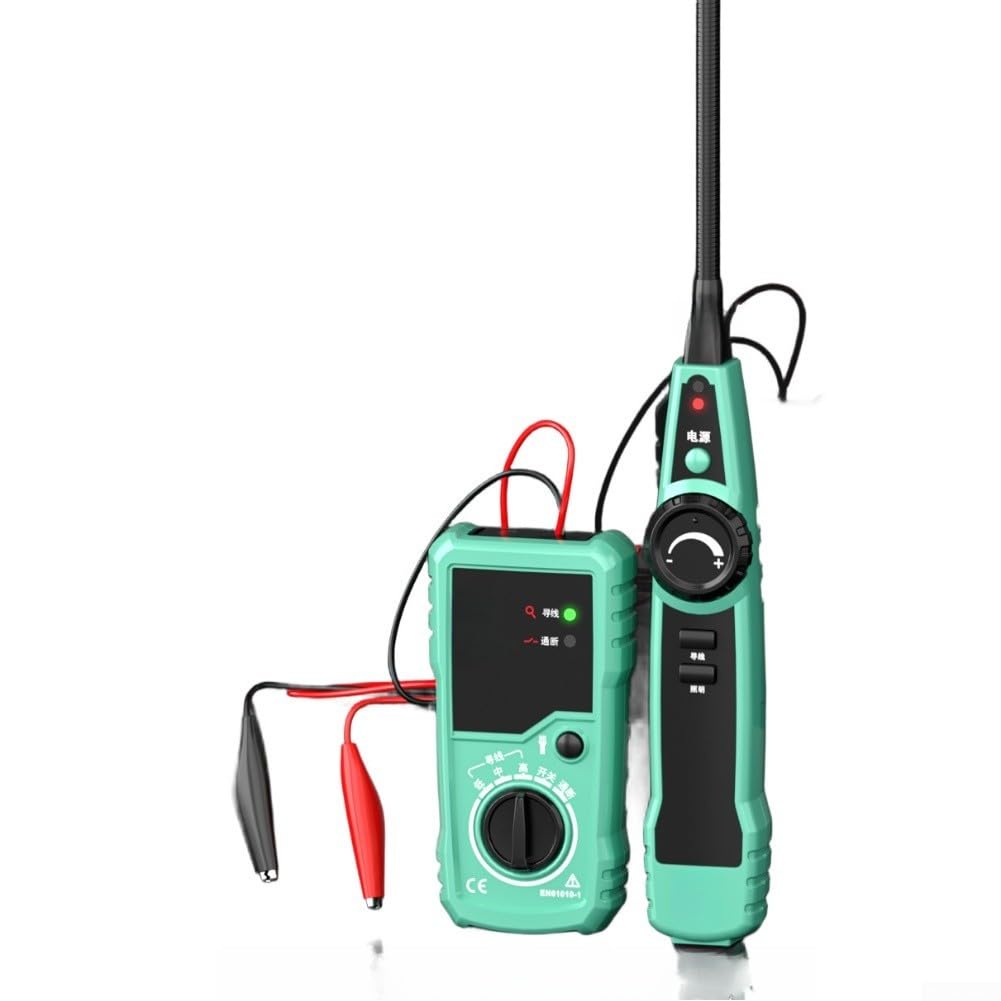 FY8179 Detector de cable subterráneo, trazador de cables eléctricos de pared con sensibilidad ajustable, 2 m de profundidad de 3000 m de rango para pruebas de continuidad de cables, herramienta de