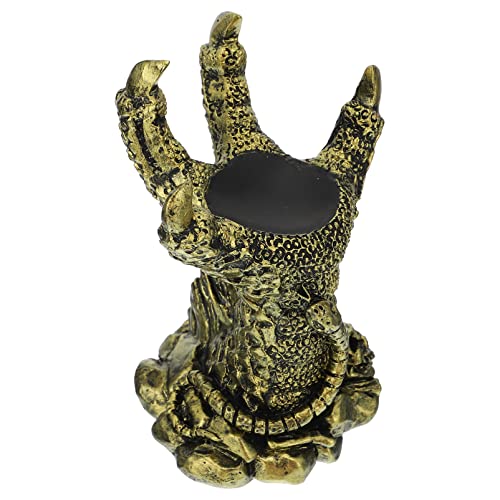 Vorcool Resin Crystal Ball Sphere Holder: Glass Ball Display Stand With Dragon Claw Design Golden Gazing Ball Stand Metal Egg Stands For Table Desktop Office Home Decor #TOP30