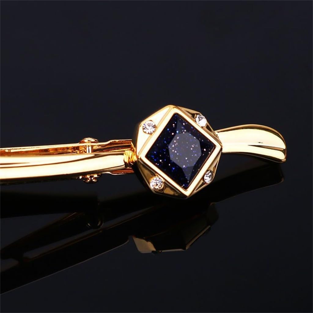 Men's Gold Stars Romantic Diamond Tie Clip Business Formal Men's and Women's Pins Korean Security Collar Clip