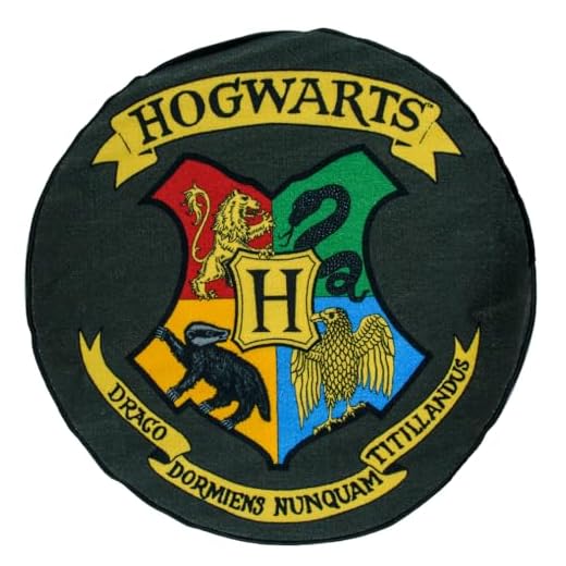 Groovy UK Harry_Potter_Hogwarts_Shield_Indoor_Floor_Mat, Alfombra Unisex Adulto, Negro, 100 X Cm