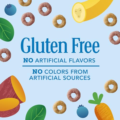 Cheerios Veggie Blends Breakfast Cereal, Blueberry Banana Flavored, Made with Fruits and Veggies, Family Size, 18 oz - Thumbnail 6