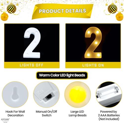 Image of KatchOn, Led Light Up 2026 Sign - 8 Inch | 2026 Marquee Numbers for Graduation Decorations 2026 Light Up Numbers for Graduation Party Supplies 2026 Light Up Numbers for Graduation