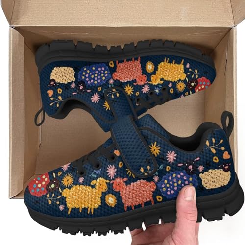 Boys Shoes Girls Kids Sneakers Tennis Running Shoes Cute Colorful Sheep Pattern2