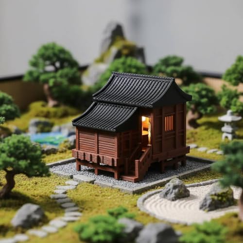 Aficionados al bonsái regalo original con maqueta de edificio chino 3
