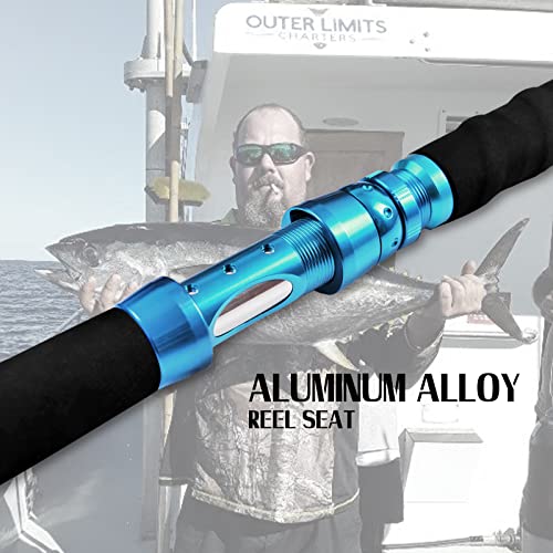 Fiblink Saltwater Graphite Jig Jigging Spinning Fishing Rod Deep Sea Jig Pole (6-Feet, Heavy, 80-120Lbs) #TOP3