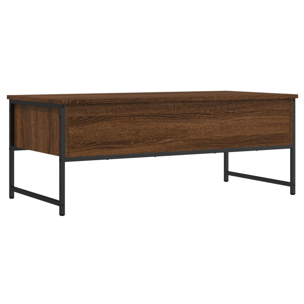 Homgoday Tavolino da caffè in rovere marrone, 101 x 49 x 39,5 cm, in legno ingegnerizzato, tavolino da tè per soggiorno, sala d'accoglienza degli ospiti, camera da letto e mobili da ufficio