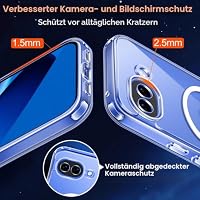 ivoler Klar Magnetisch Hülle für Google Pixel 10a, [Kompatibel mit MagSafe] [Nie Vergilbung] [Militärischer Schutz] Stoßfest Kratzfest Transparent Schutzhülle Durchsichtige Handyhülle Case – Ansicht 5