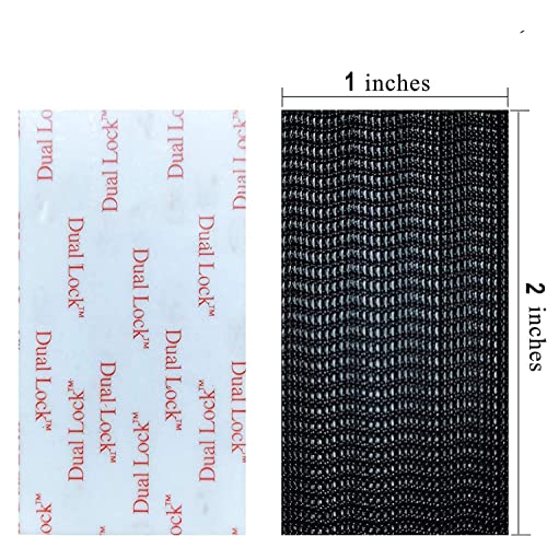 3M Dual Lock SJ3550 5cm x 10cm 10PCS Wiederverschließbarer Verschluss Hochleistungs-Verriegelungsband Pilzförmiges Klebriges Haken-Verriegelungs-Montageband für EZ-Pass-Halter Indoor Schwarz