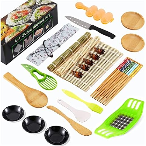 SITREMEN Sushi Making Kit, Easy DIY Sushi Maker Tools Set with Bamboo Sushi Mat, Complete Sushi Rice Roller Machine for Professional, Prefect Home Sushi Tool for Beginners Chef Cover