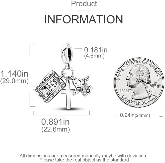 CYCUFF 925 Sterling Silver Charms Suitable for Charm Necklaces, Bracelet Pendants Beads Jewellery Gift for Women Family Friends - Image 3