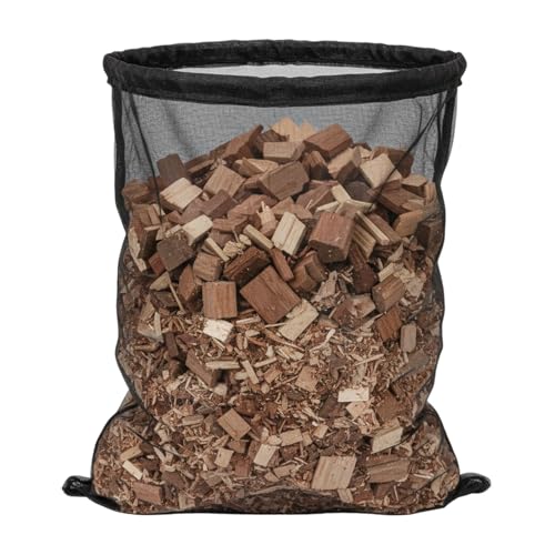 Sac de déchiqueteuse à bois – Sacs de collecte de déchiqueteuse à bois, fourre-tout avec support en maille, 48,43 x 23,62 pouces, broyeur de feuilles, collecteur de sciure de bis pour l'extérieur, le