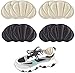SHOPANTS Lot de 4 paires de coussinets de talon antidérapants pour chaussures de sport pour homme et femme (beige + noir)