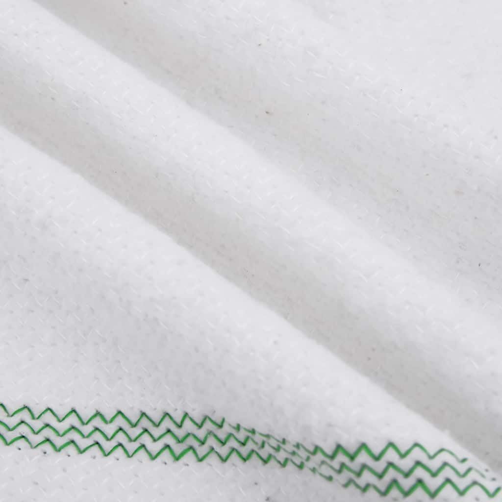 Paños de limpieza 10 unidades blanco verde rayas 50 x 60 cm algodón poliéster con bordes overlock para el hogar, cocina, baño, cuidado del suelo y eliminación de manchas