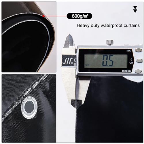 Auvent d'extérieur imperméable en PVC transparent de 2,5 x 3,8 m - 4
