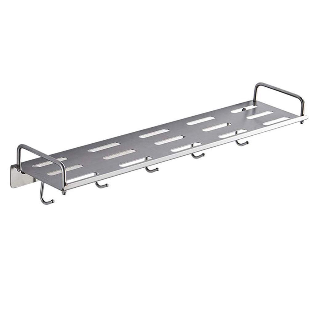 GFAZXDS Bathroom Shelves Adhesive Bathroom Shower Shelf with Hook Multifunction Stainless Steel Storage Shower Caddy 50x12x4cm
