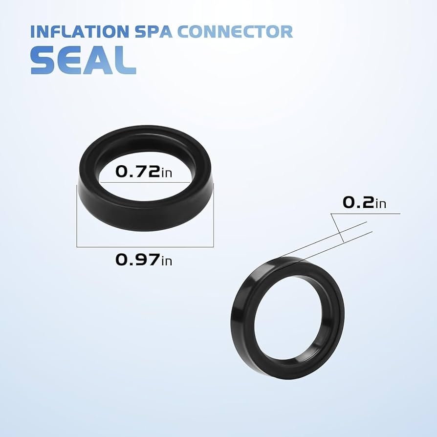 Genuine HeadSealu2122 Premium Inlet And Outlet Seal Set, Designed For Compatibility With Intex Pure Spa Inflatable Hot Tub Prevent Leaks And Maintain Water With A Perfect Gasket Seal Between Connectors