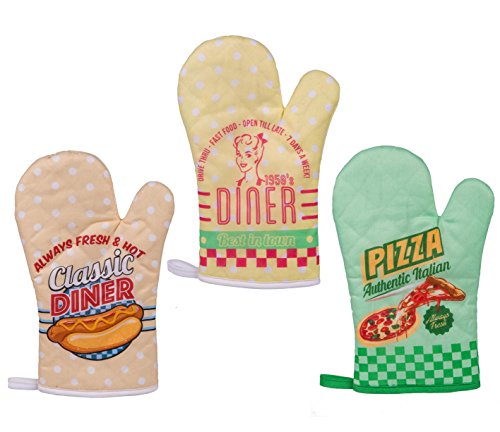 WW Global Trading Touch of Vintage Oven Glove/Mitt - Pack of 2