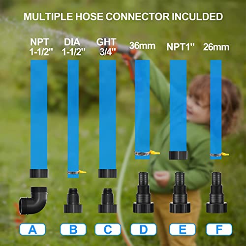 Image of Submersible Water Automatic Sump Pump 1HP Clean /Dirty Water Removal Pump 3500PGH With Float Switch Electric Portable Transfer Water Pump for Swimming Pool Garden Pond Basement Draining